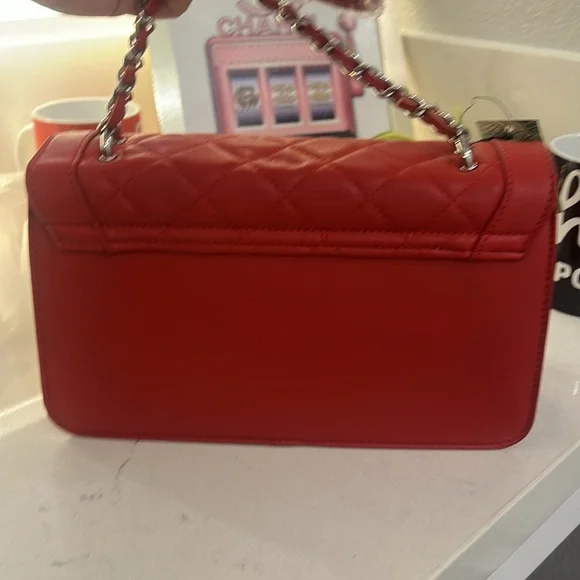 Badgley Mischka Red Quilted Shoulder Bag NWT bundle - Picture 8 of 17